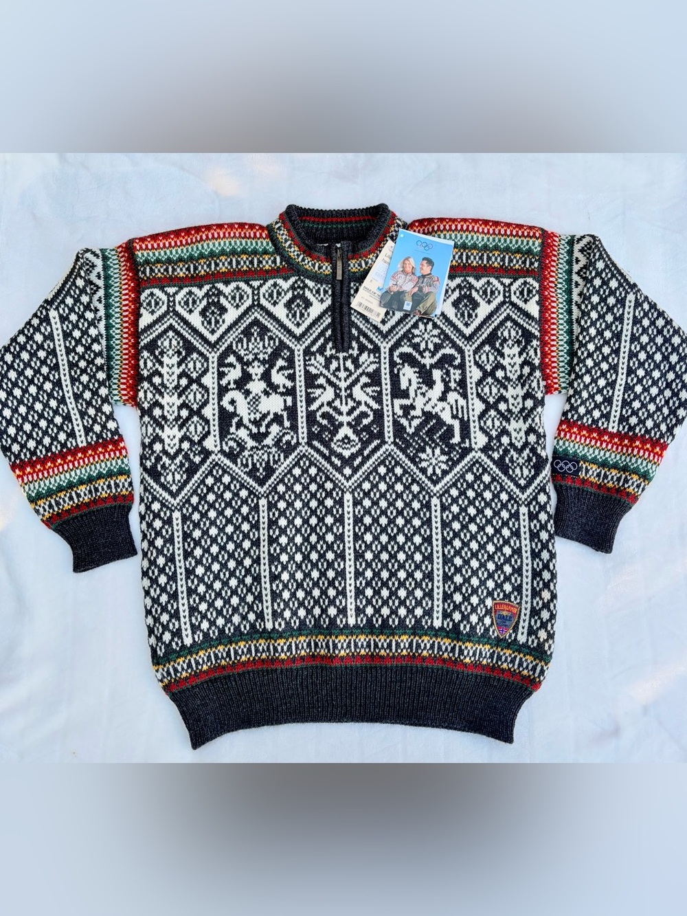 NWT DALE of NORWAY Olympic Fair Isle 1994 Lillehammer Men’s Sweater SZ M